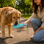 Portable 2-in-1 Water Bottle & Treat Dispenser for Dogs & Cats