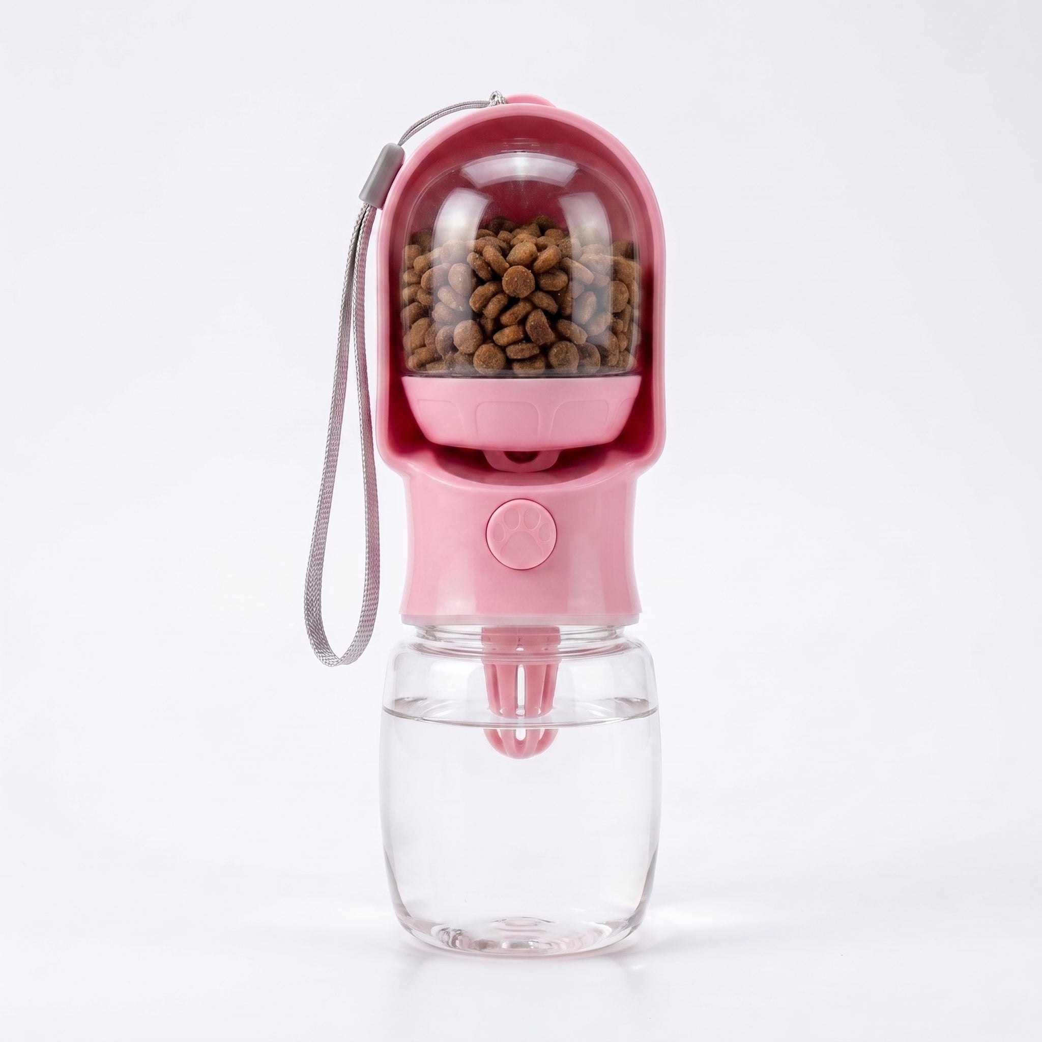 Portable 2-in-1 Water Bottle & Treat Dispenser for Dogs & Cats